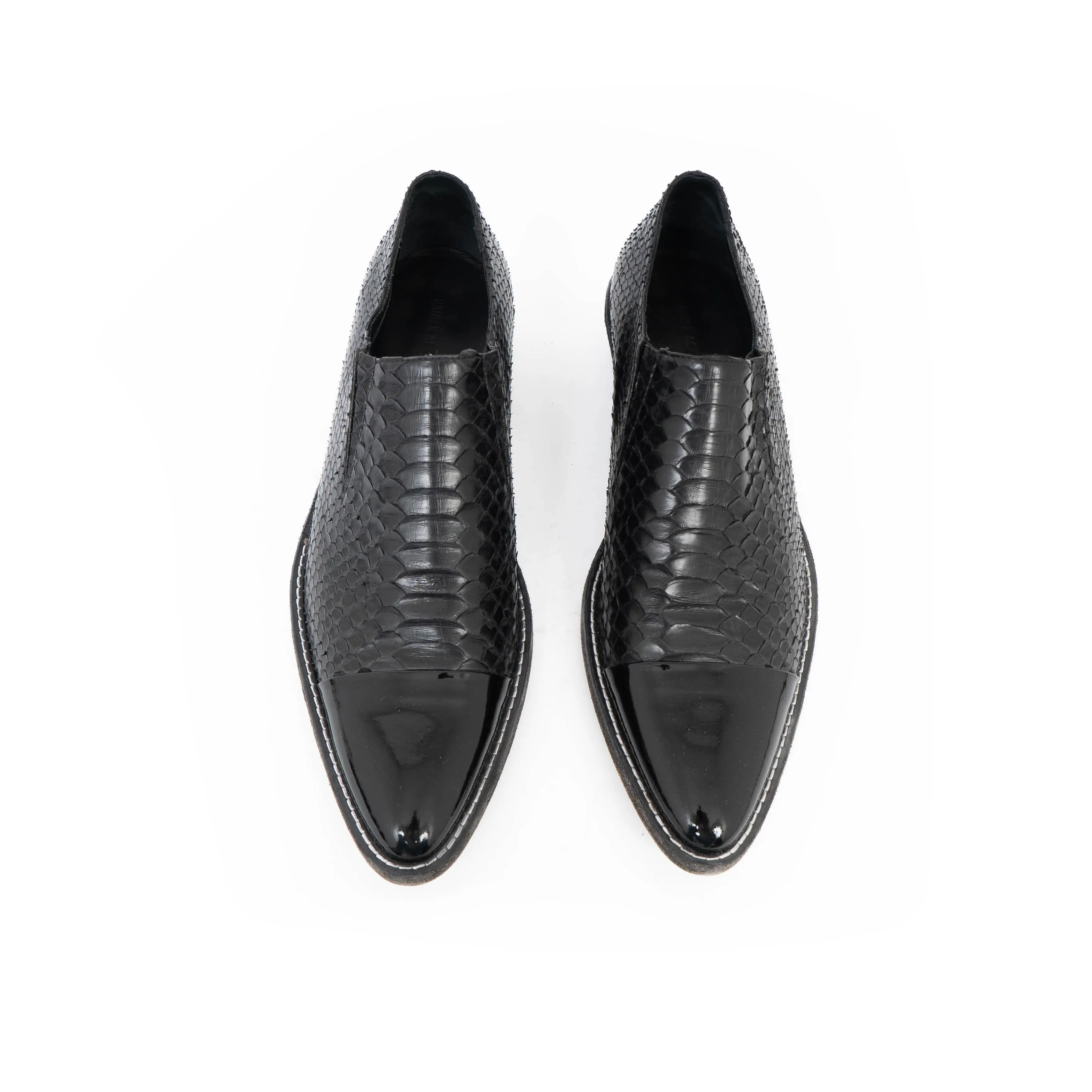 FW19 Python Loafer with Patent Toe-Cap