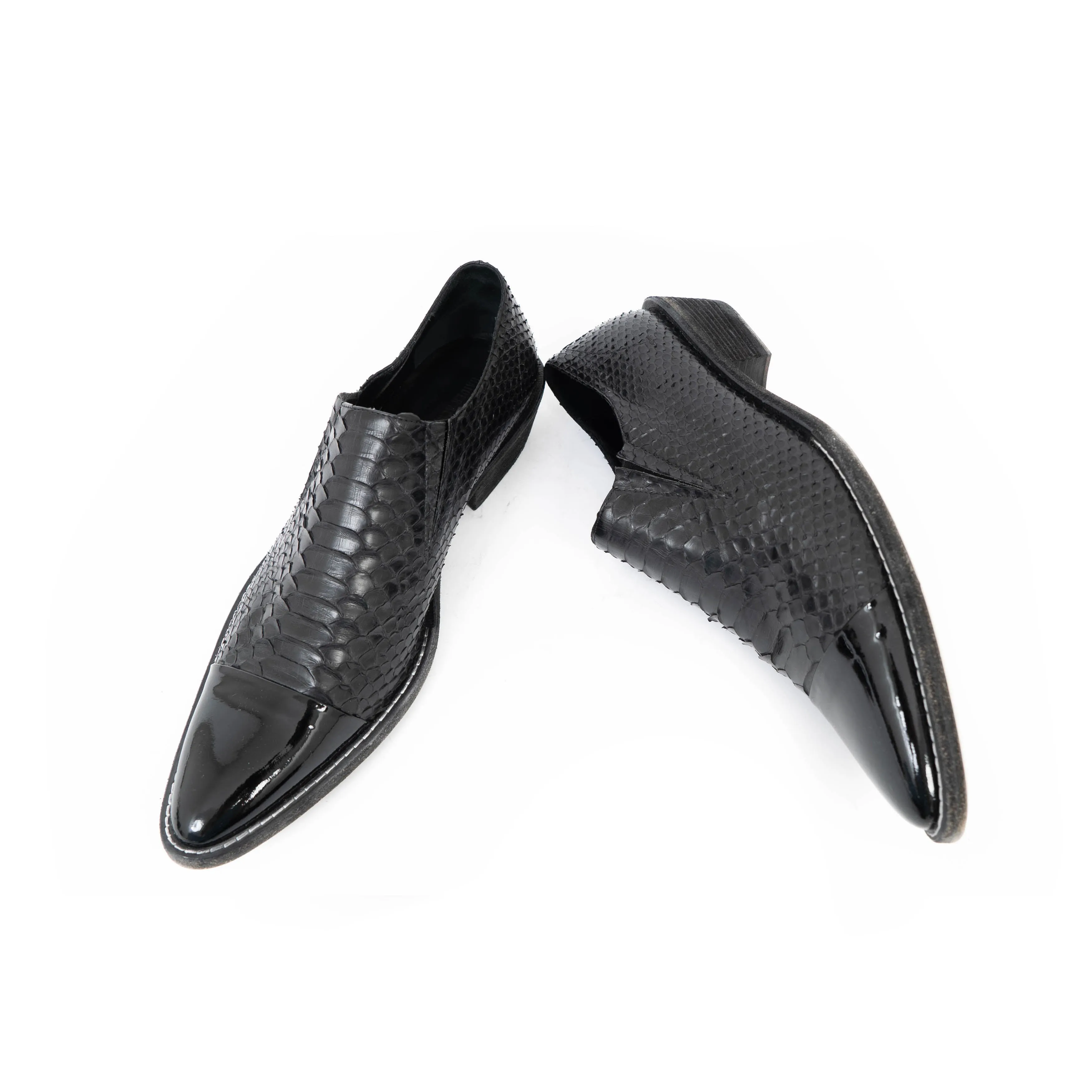 FW19 Python Loafer with Patent Toe-Cap