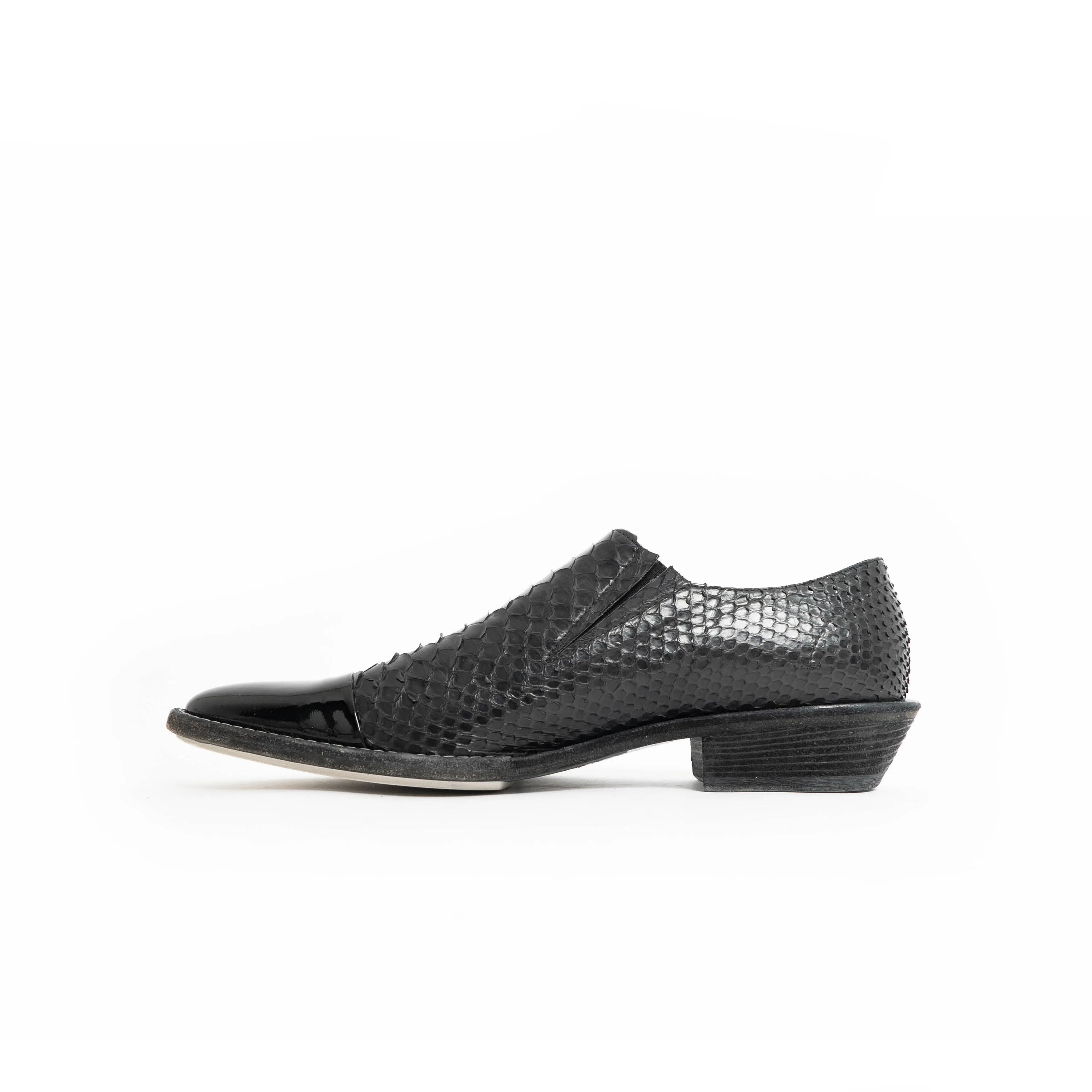 FW19 Python Loafer with Patent Toe-Cap