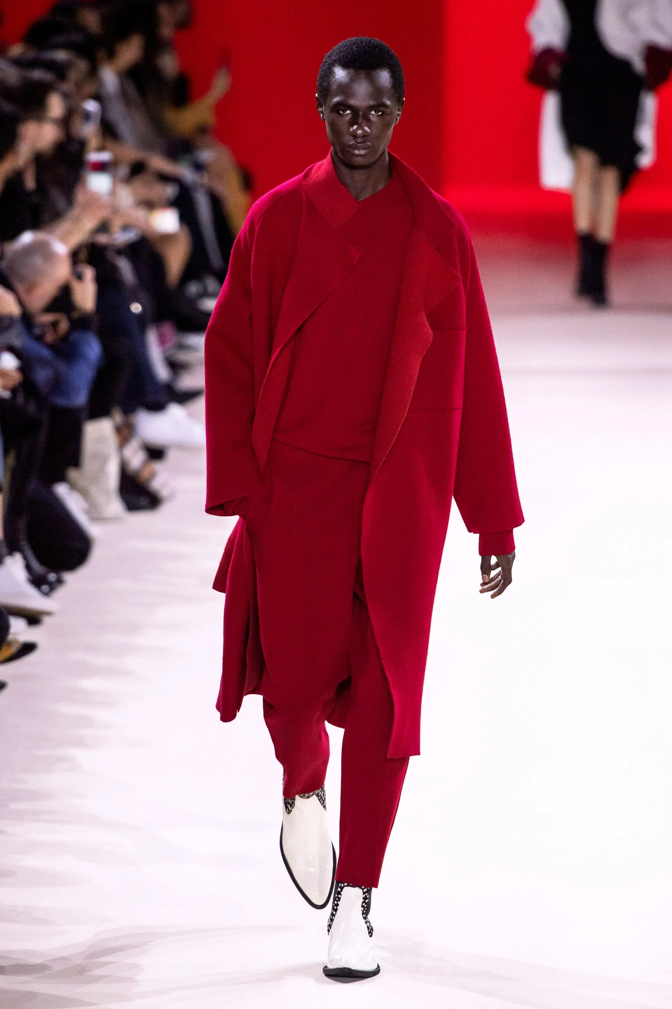 FW19 Red Cashmere Lounge Coat