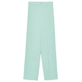 Hinnominate Chic Crepe Straight Trousers in Lush Green