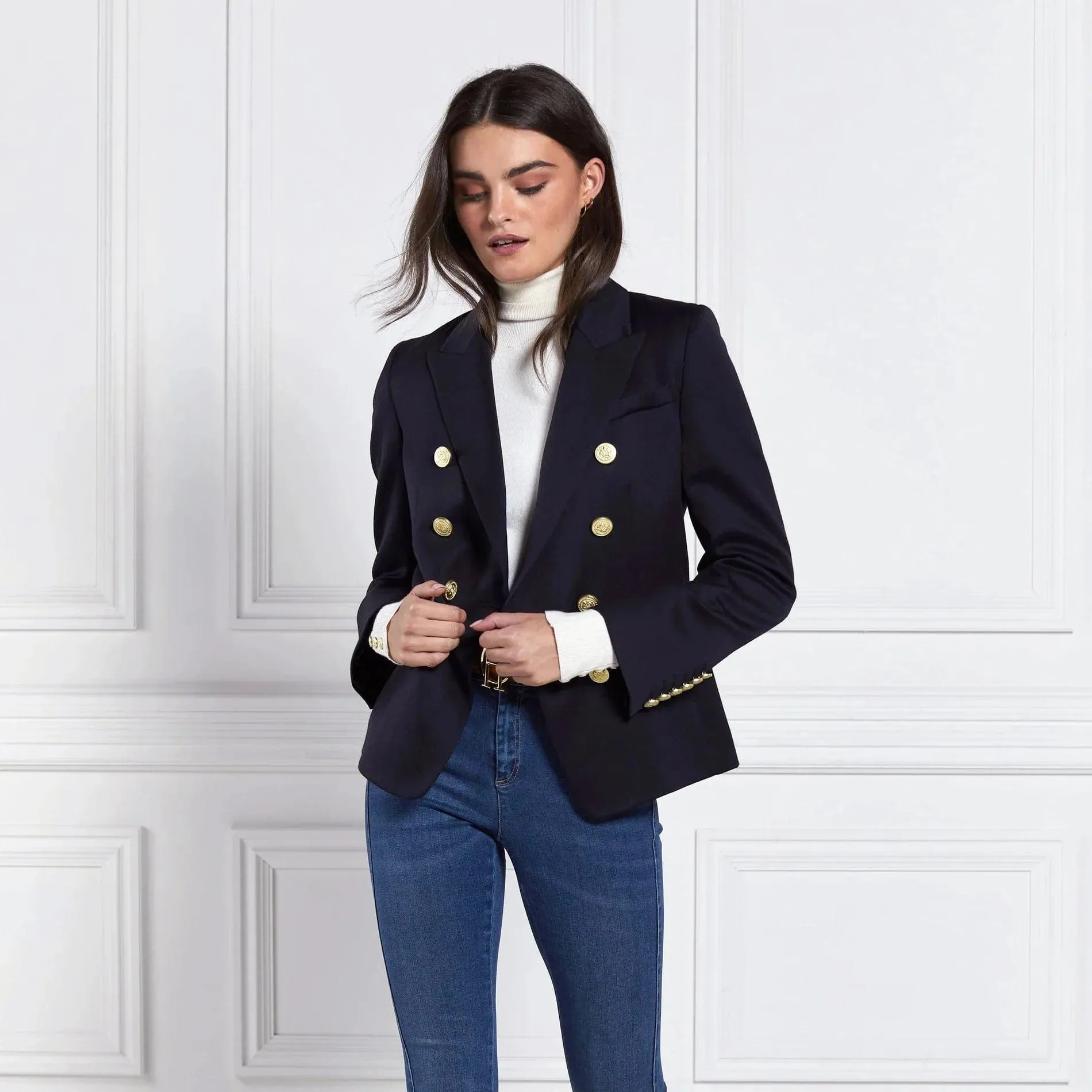 Holland Cooper Knightsbridge Blazer Navy Barathea