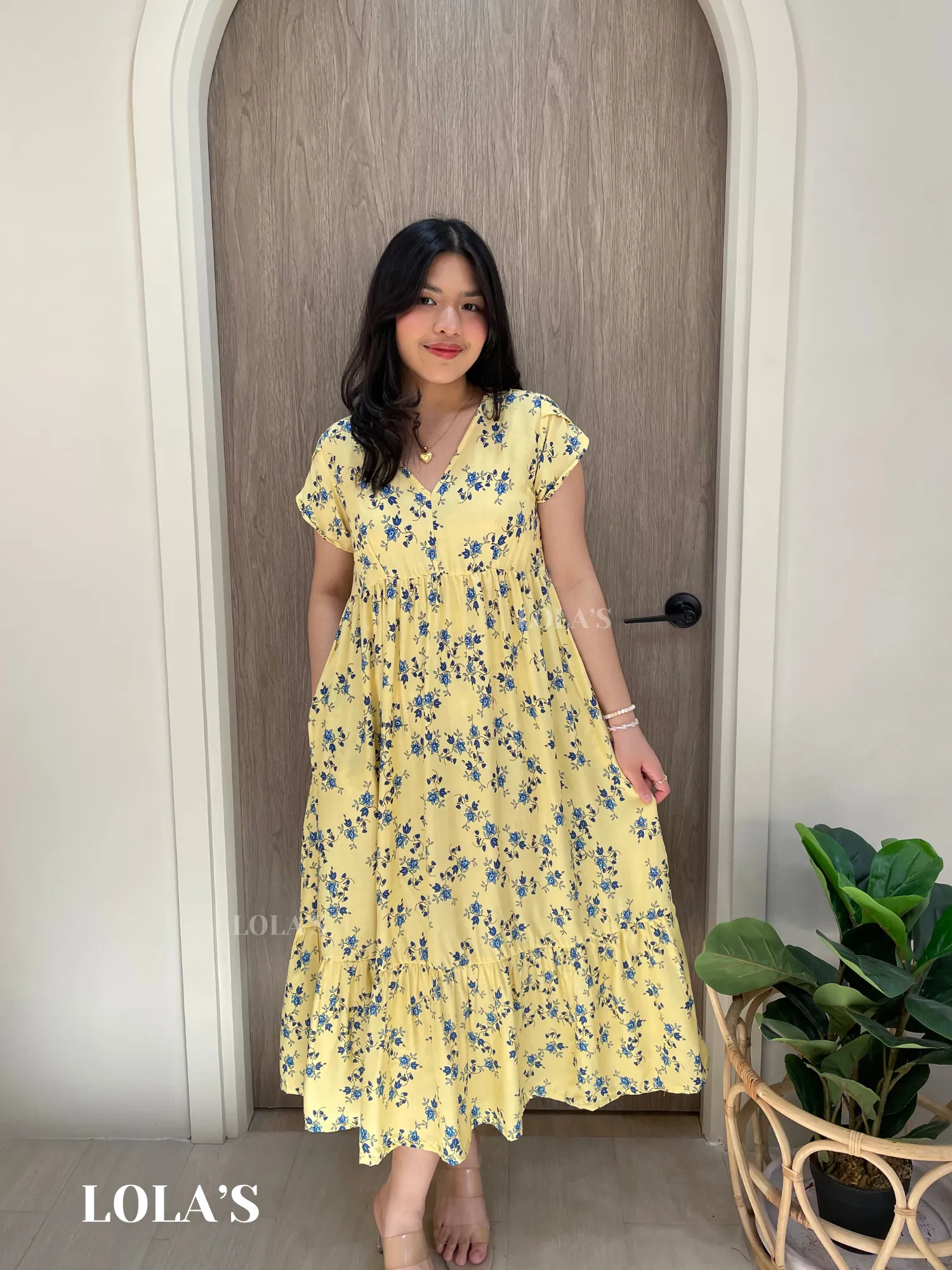 Jane Dress (Yellow Floral)