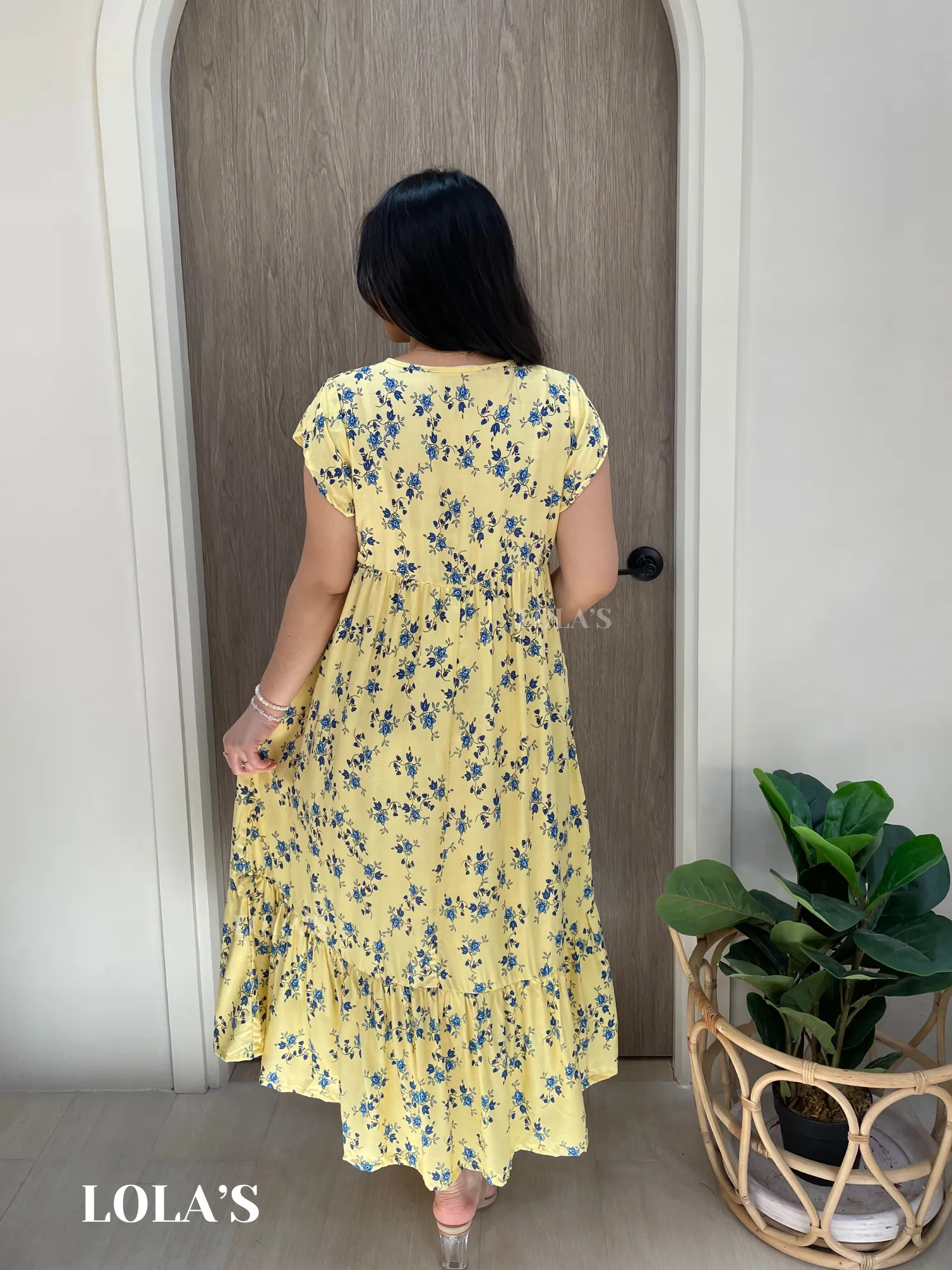 Jane Dress (Yellow Floral)
