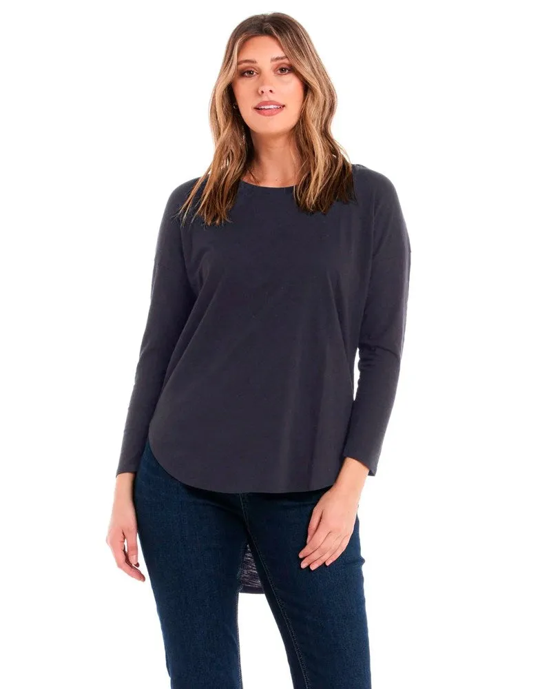 Jessie Long Sleeve Tee - Petrol