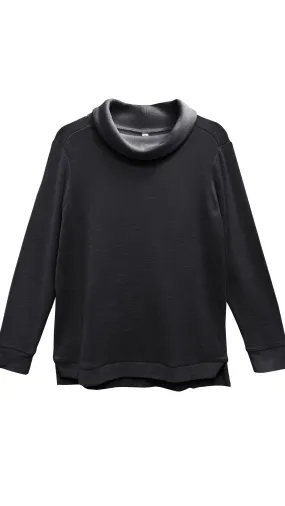 La Cera Fleece Cowl Top - Multiple Colors