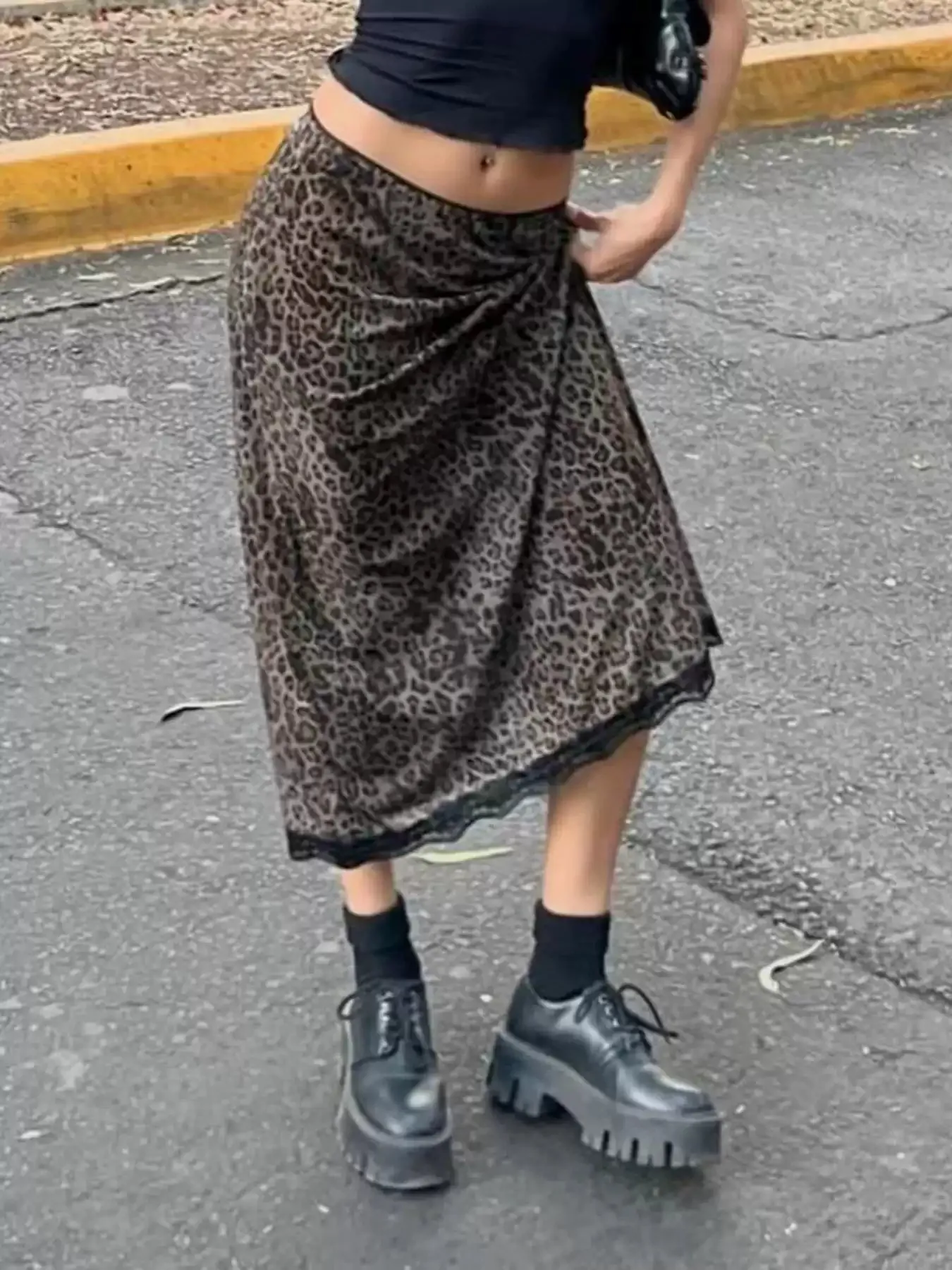 Leona Leopard Lace Skirt