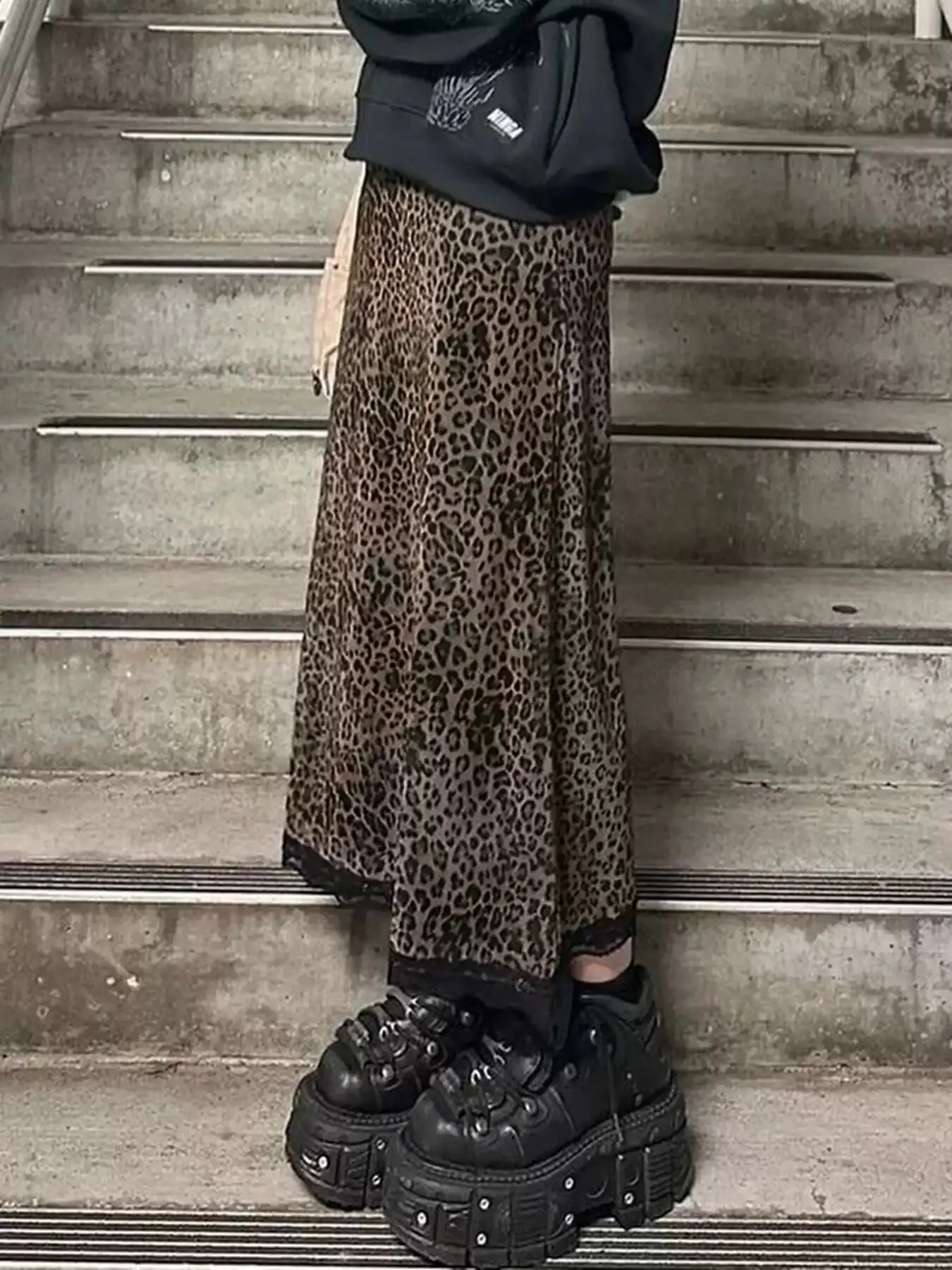 Leona Leopard Lace Skirt