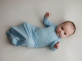 Light Blue Knotted Gown with Hat