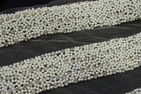 Light Cream Embellished Handwork Trim