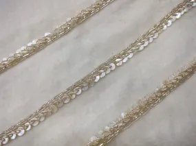 Light Gold Embellished Handwork Trim