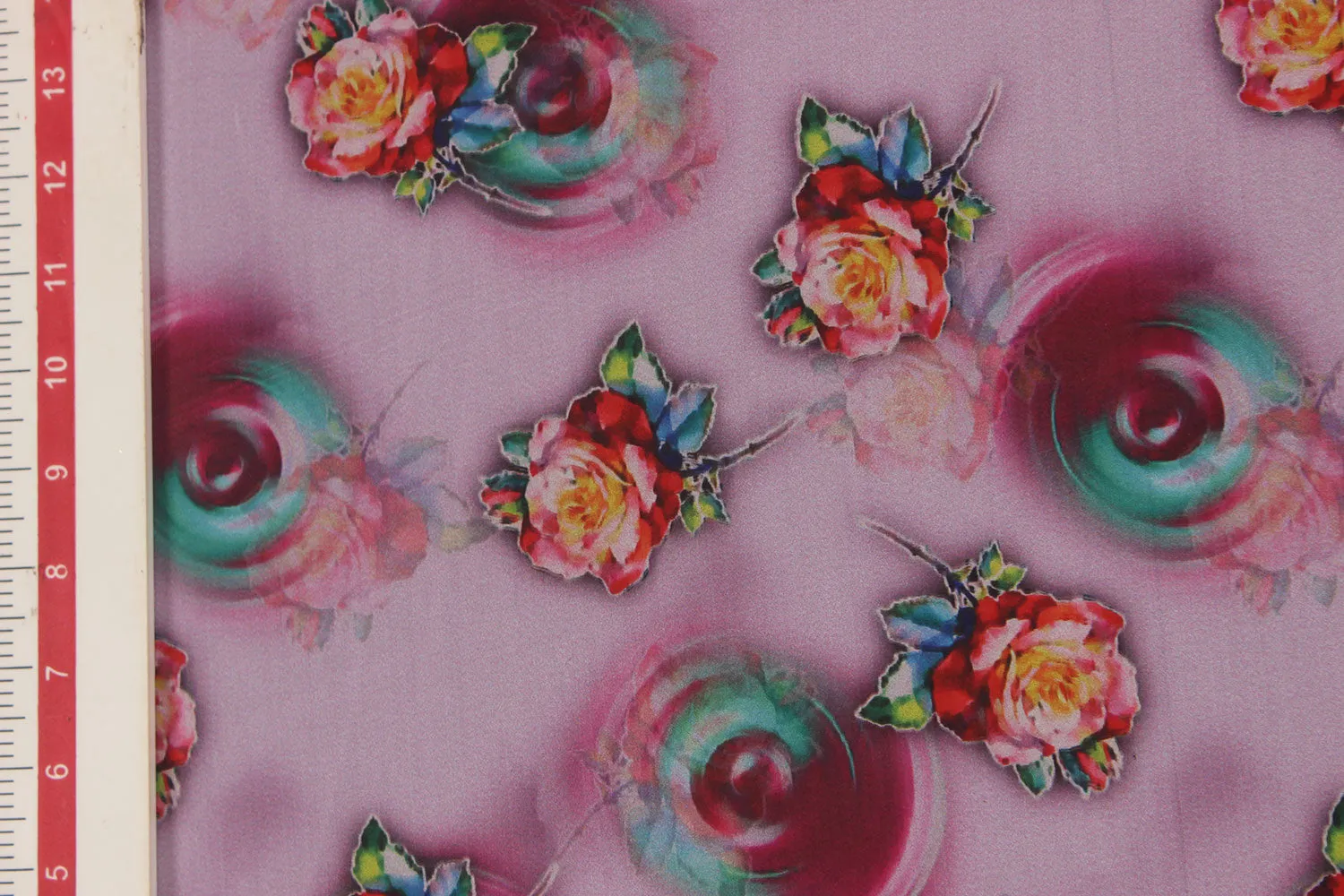 Light Pink Printed Georgette Fabric