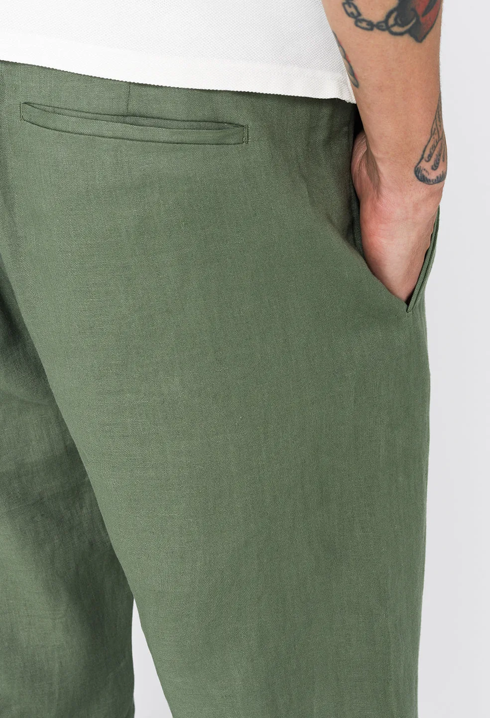 Linen Easy Trouser / Sage