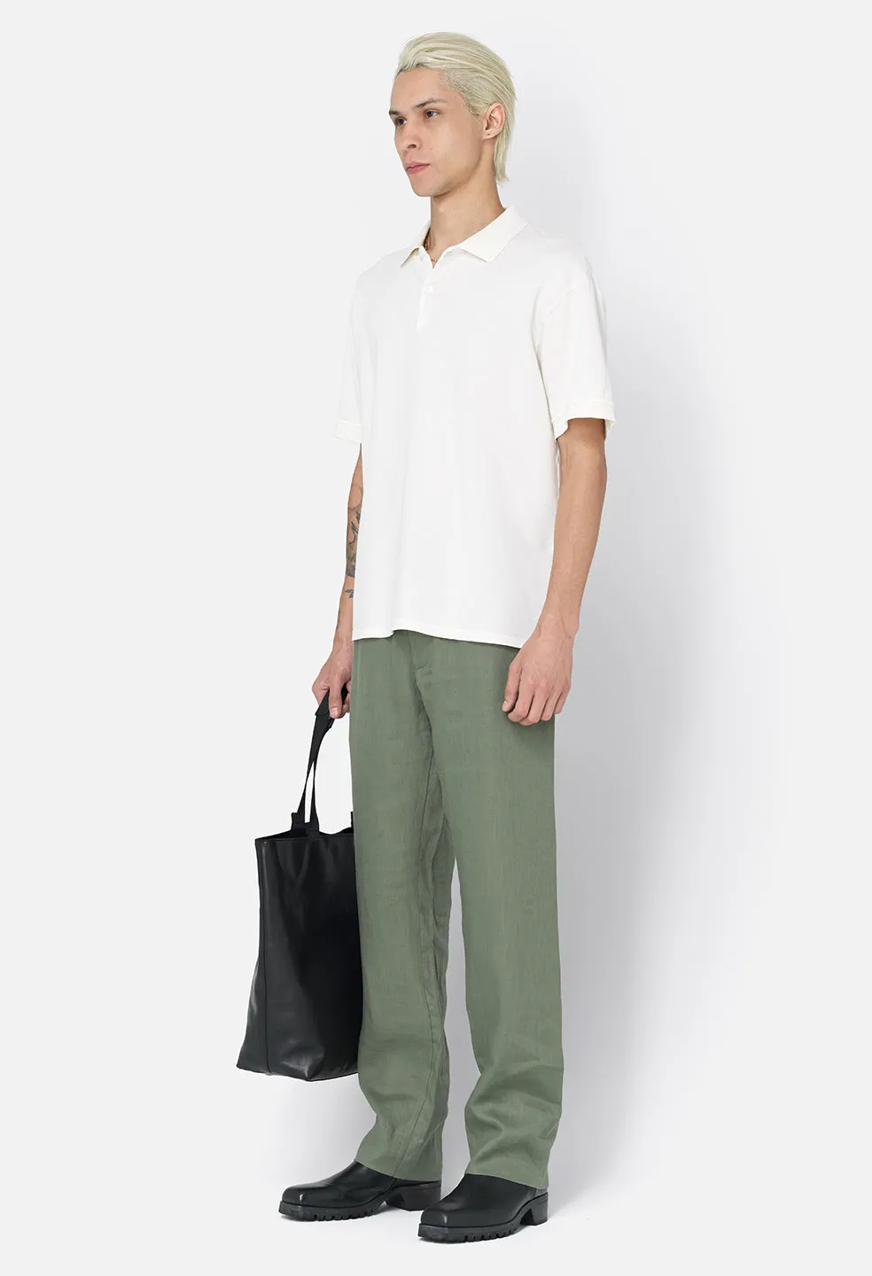 Linen Easy Trouser / Sage