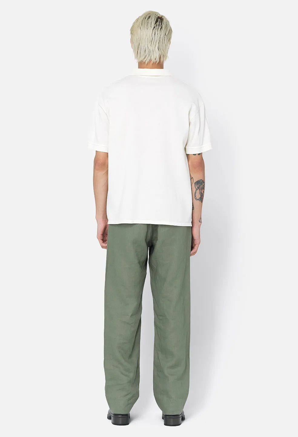Linen Easy Trouser / Sage