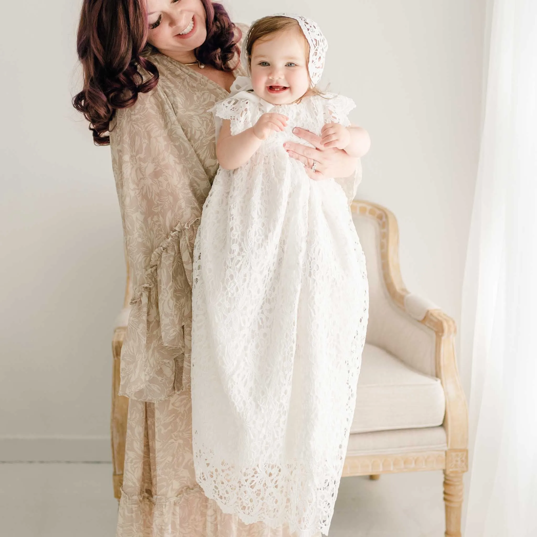 Lola Christening Gown & Bonnet