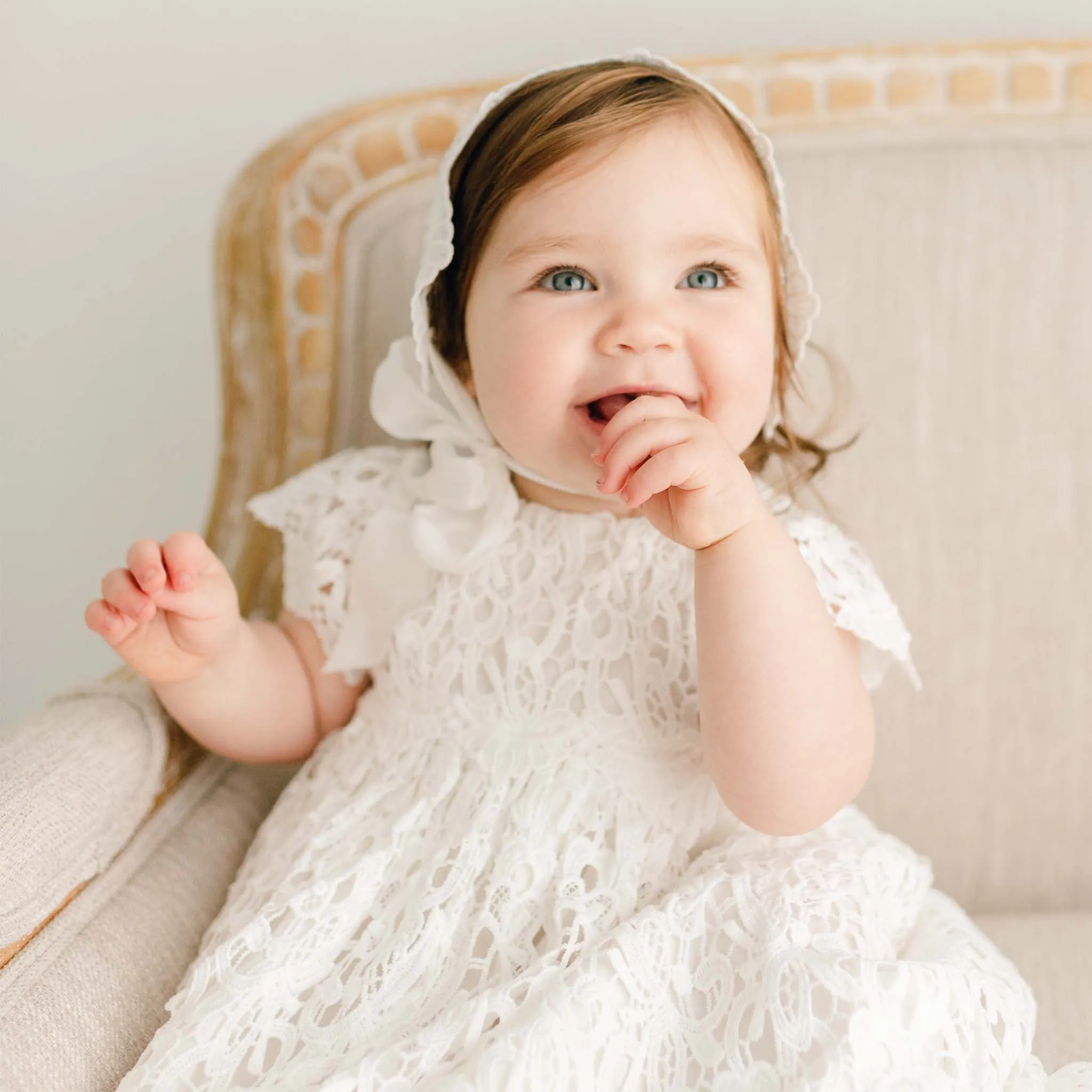Lola Christening Gown & Bonnet