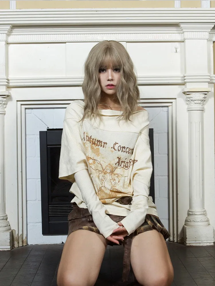 Loose Effortless Cover Cutsew Long-T-Shirt【s0000004214】