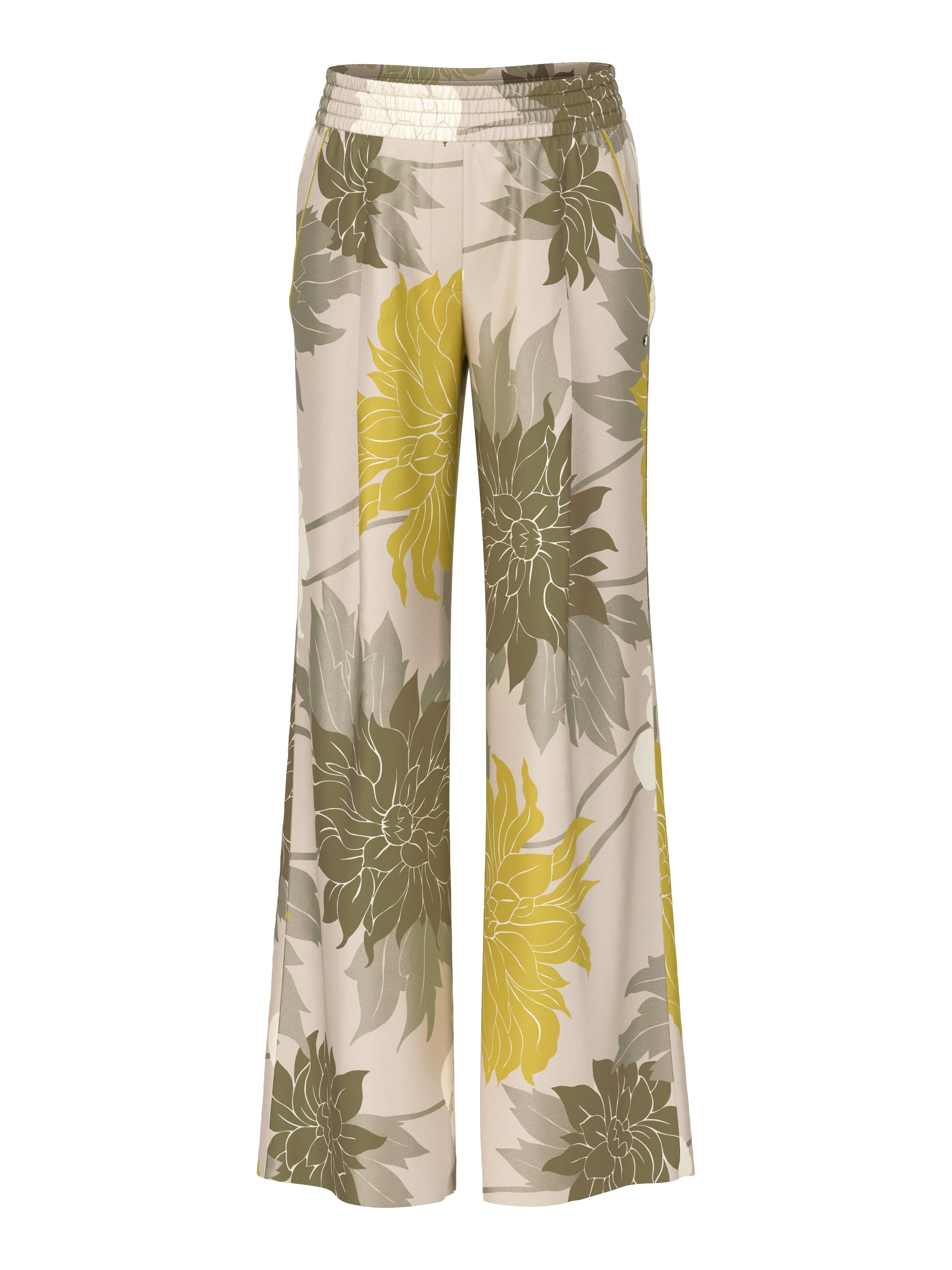 MARC CAIN Floral Fine Silk Trousers