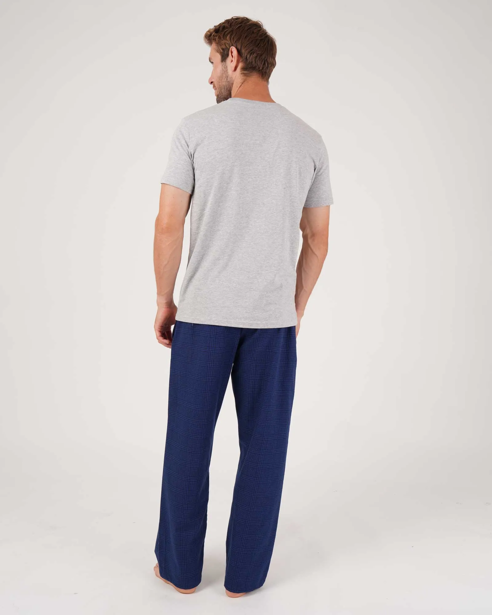 Men's Brushed Cotton Pyjama Trousers - Ludlow Check