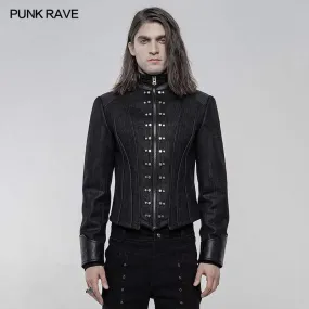 Men's Punk Metal Nail Short Coats