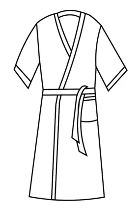 Mens Reversible Gown in Pale Cyan