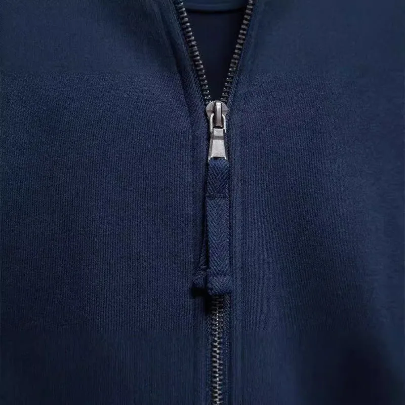 Men's Stand Collar Long-Sleeve Zipper Sweatshirt Sweaters