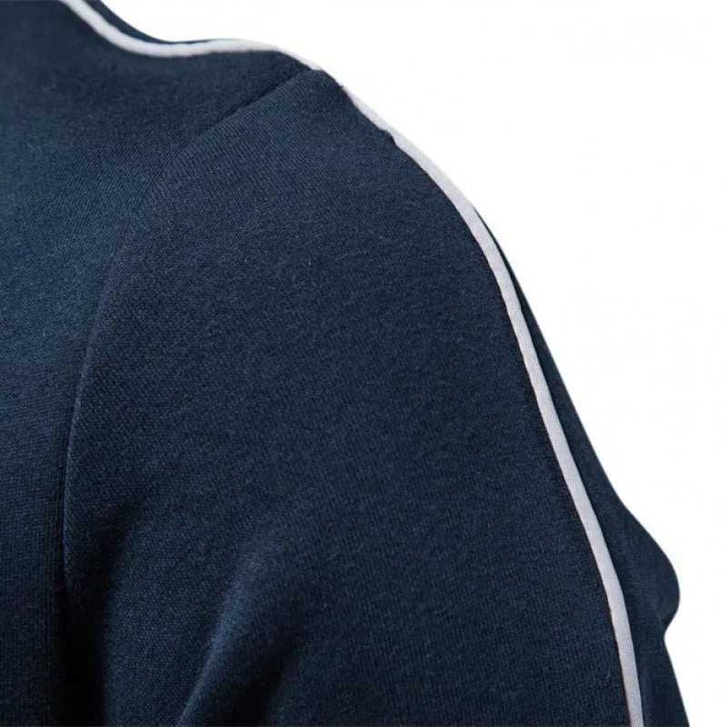 Men's Stand Collar Long-Sleeve Zipper Sweatshirt Sweaters