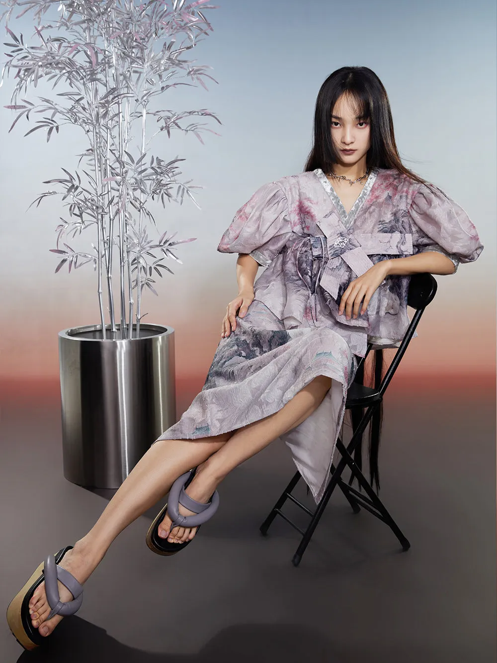 MUKZIN Comfortable Printed New Chinese Style Versatile Original Skirt