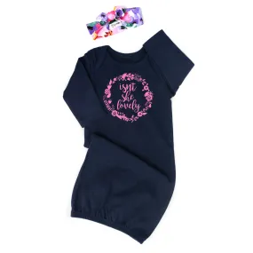 Navy and Pink Isn't She Lovely gown