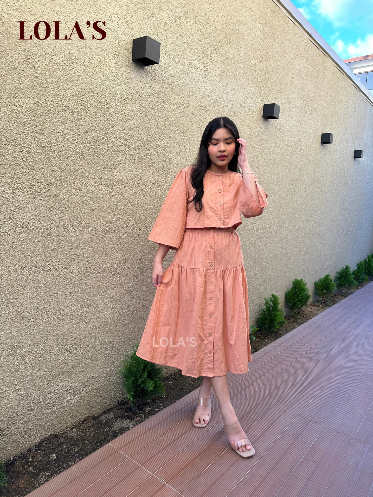 Nayeon Skirt Coords (Apricot)