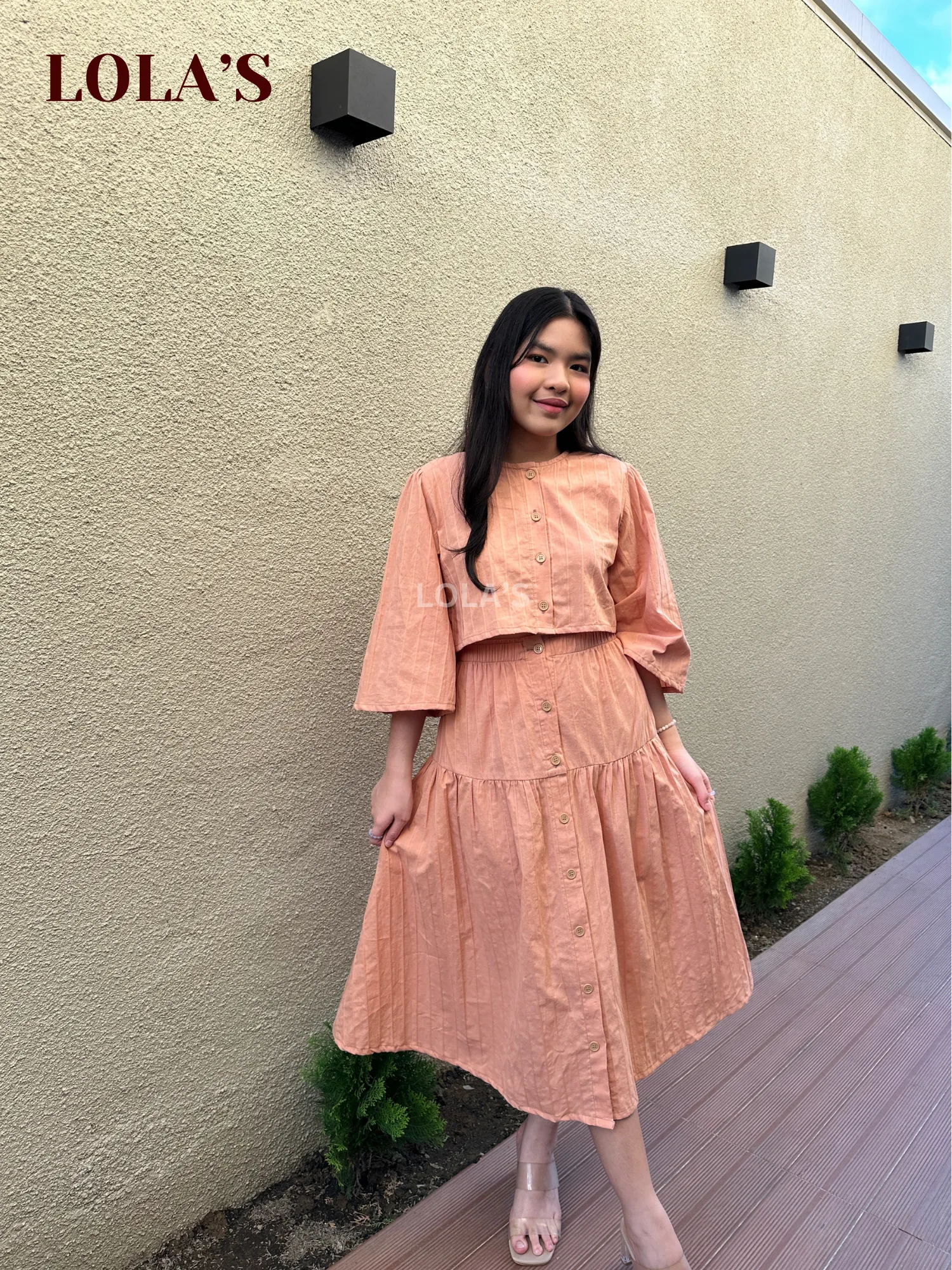 Nayeon Skirt Coords (Apricot)