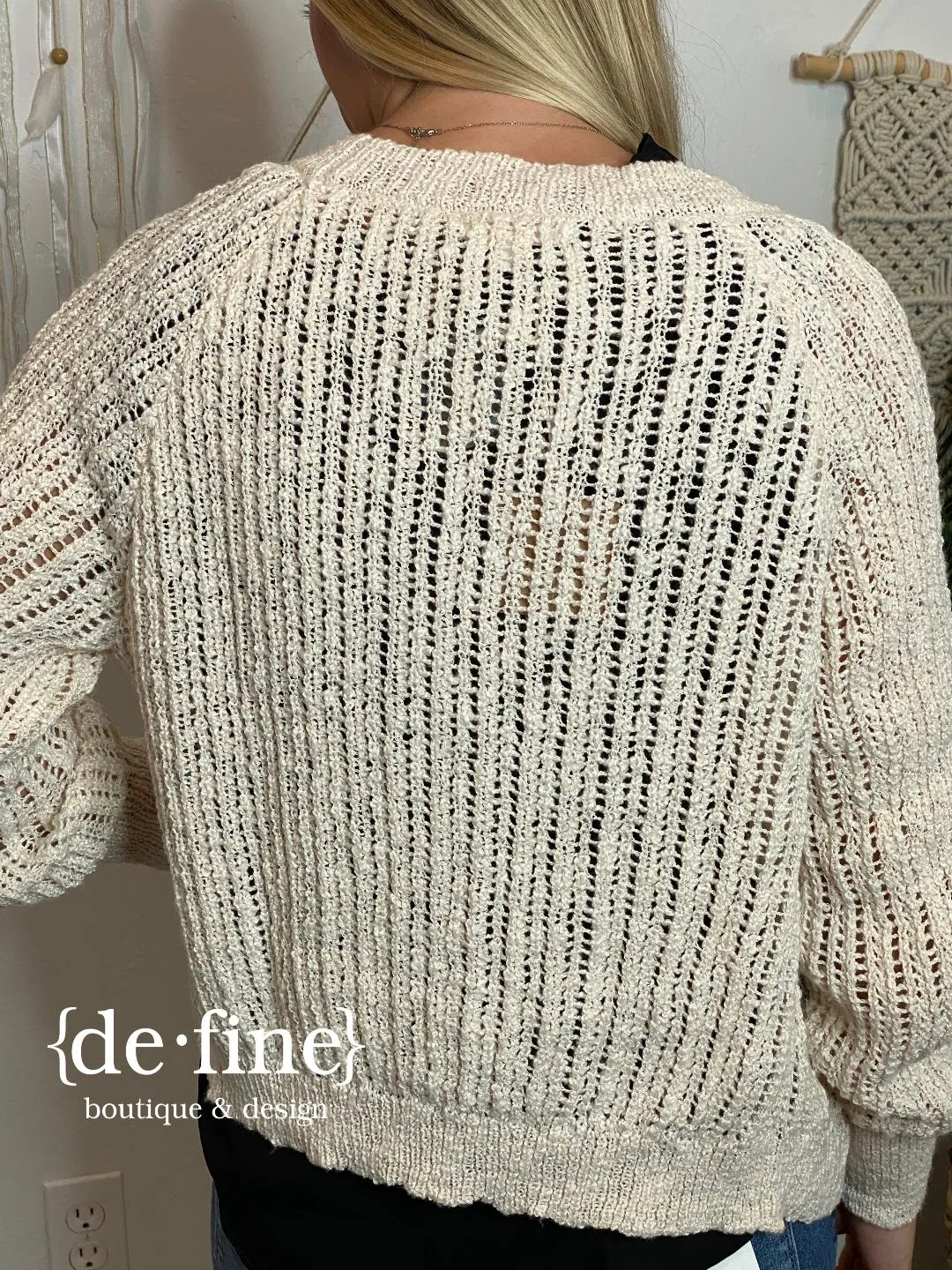 Oatmeal Relaxed Cable Knit Cardigan