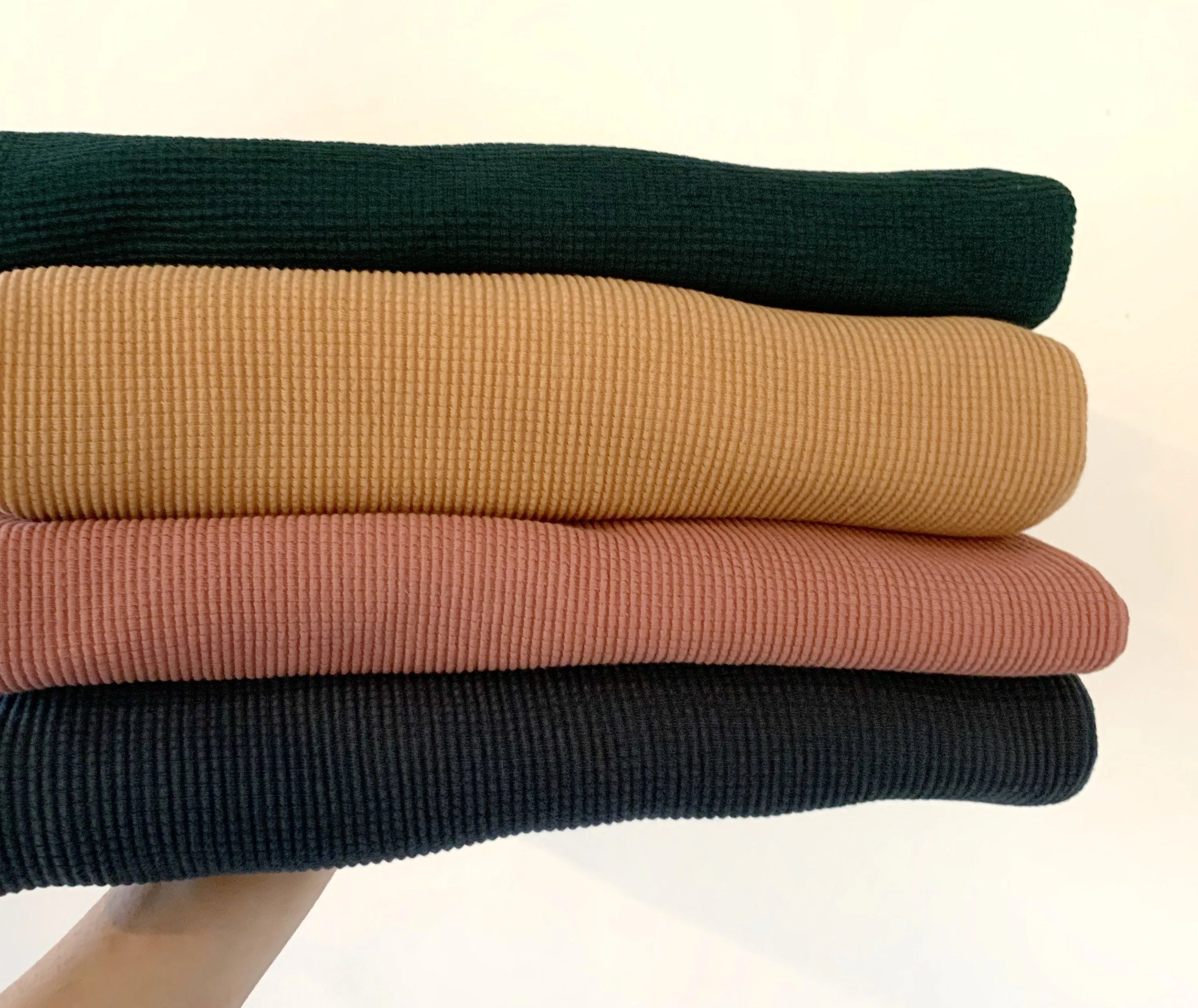 Organic Forest Green Waffle Knit