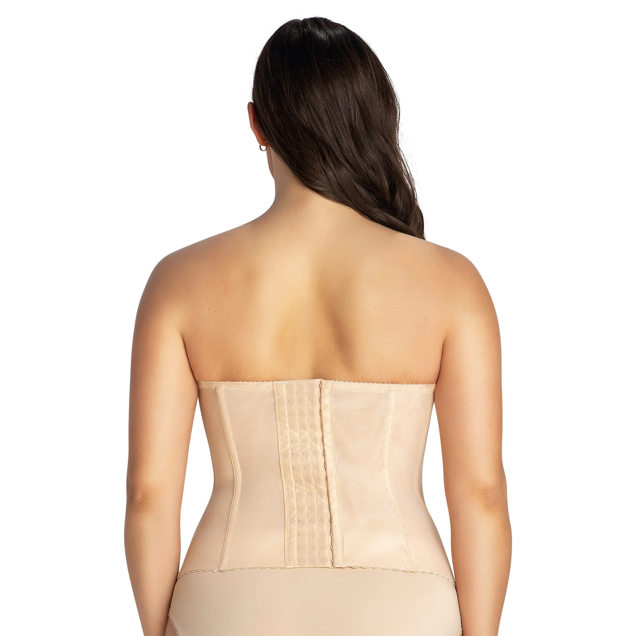 PARFAIT Elise P6097 Women's Full Bust Padded Strapless Full Back Bustier - Bare