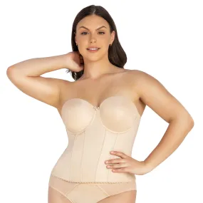 PARFAIT Elise P6097 Women's Full Bust Padded Strapless Full Back Bustier - Bare