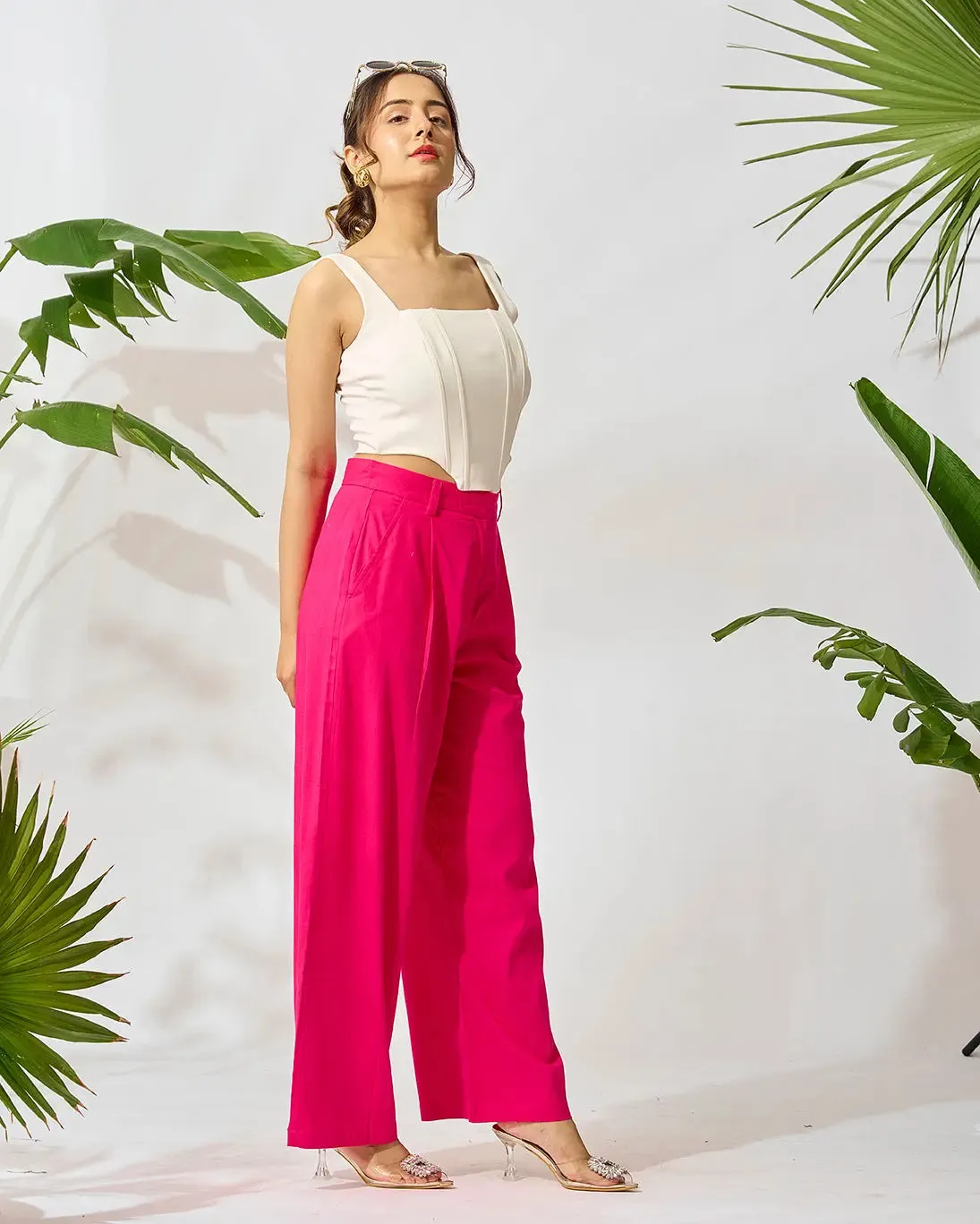 Pink Panther Chic Straight Flare Pants
