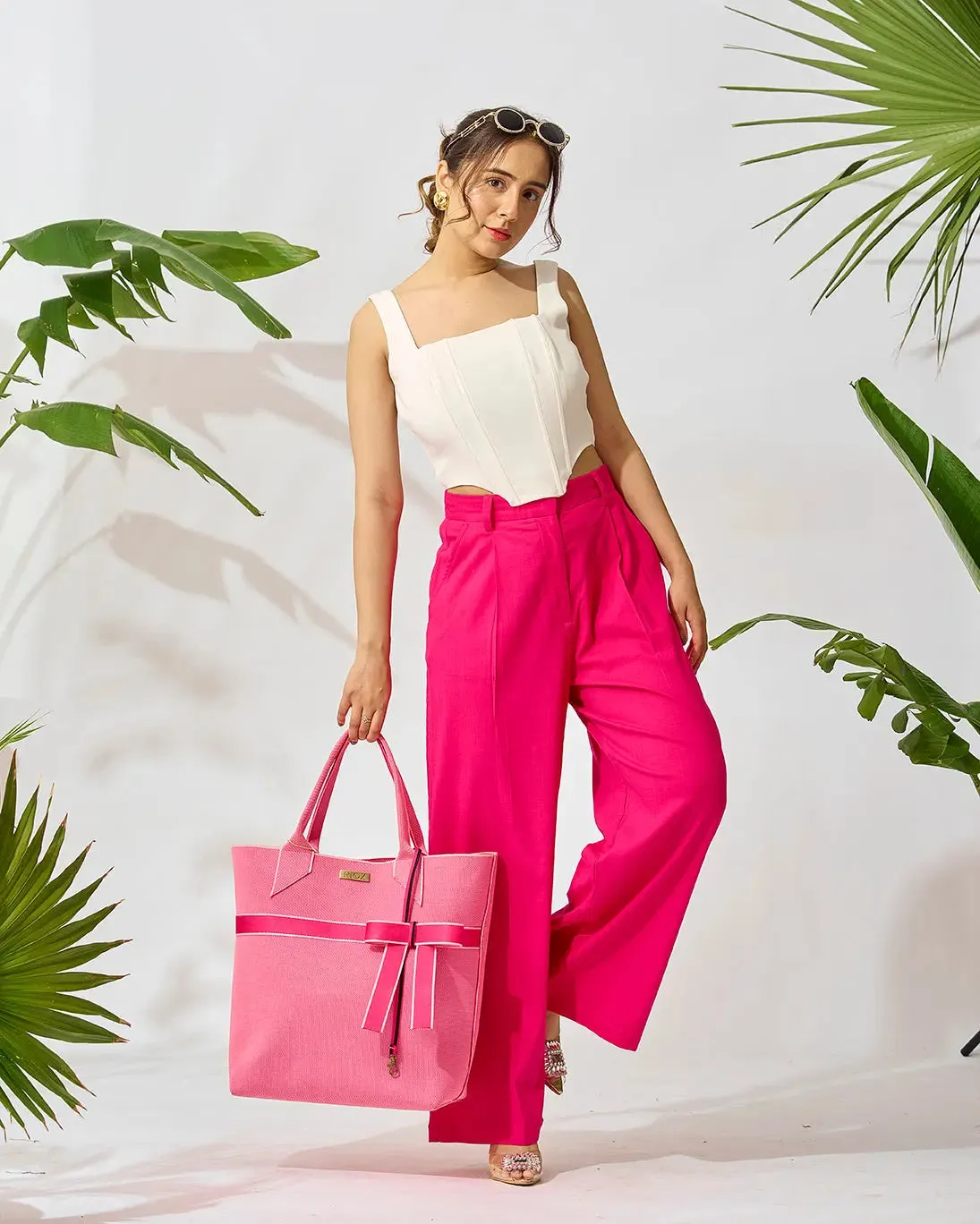 Pink Panther Chic Straight Flare Pants