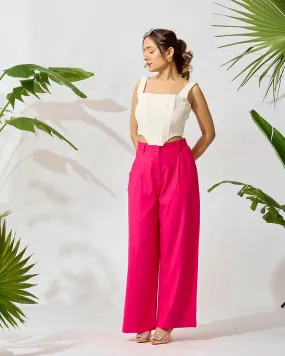 Pink Panther Chic Straight Flare Pants