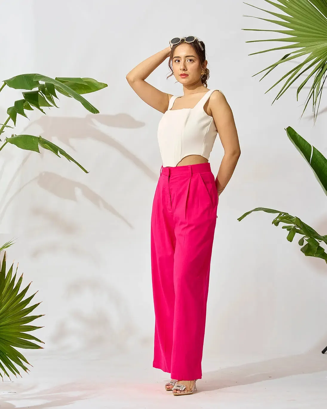 Pink Panther Chic Straight Flare Pants