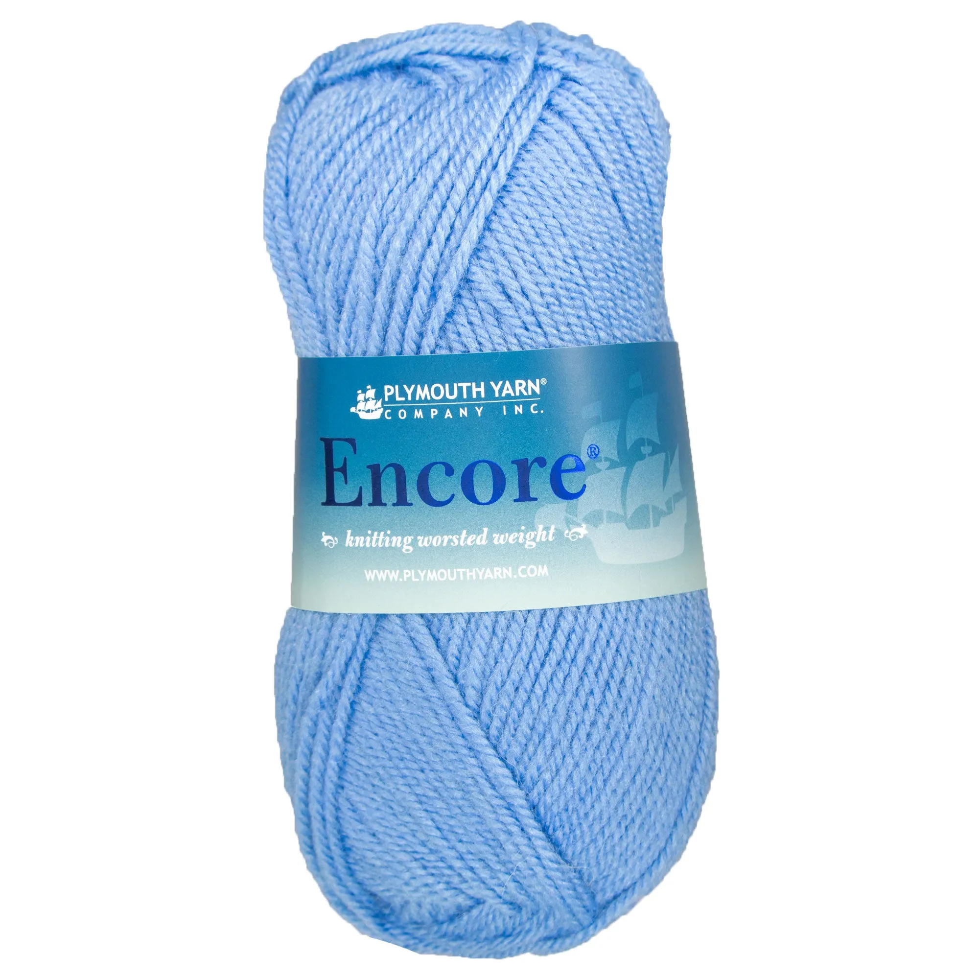 Plymouth Yarn Encore Worsted Yarn - 0471 Blue Hydrangea