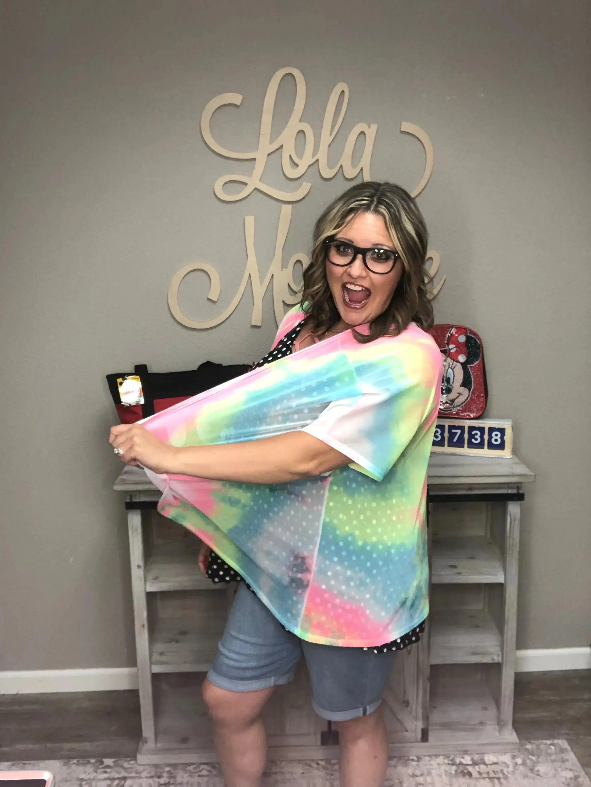 Rainbow Breeze Kimono Cover Up