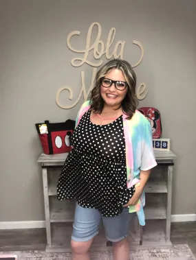 Rainbow Breeze Kimono Cover Up