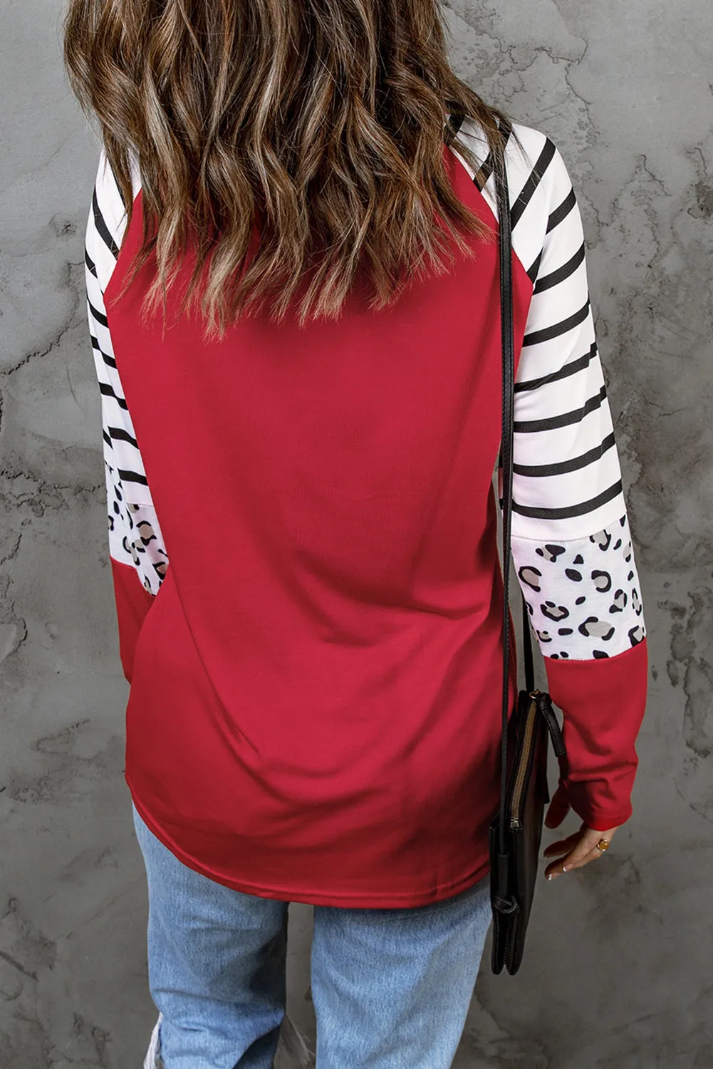 Red Striped Long Sleeve Top