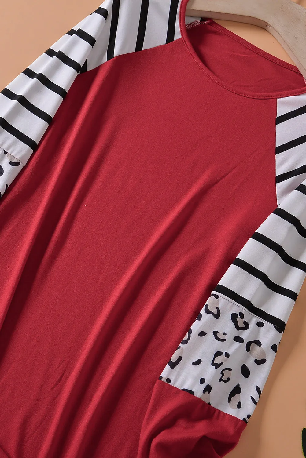 Red Striped Long Sleeve Top