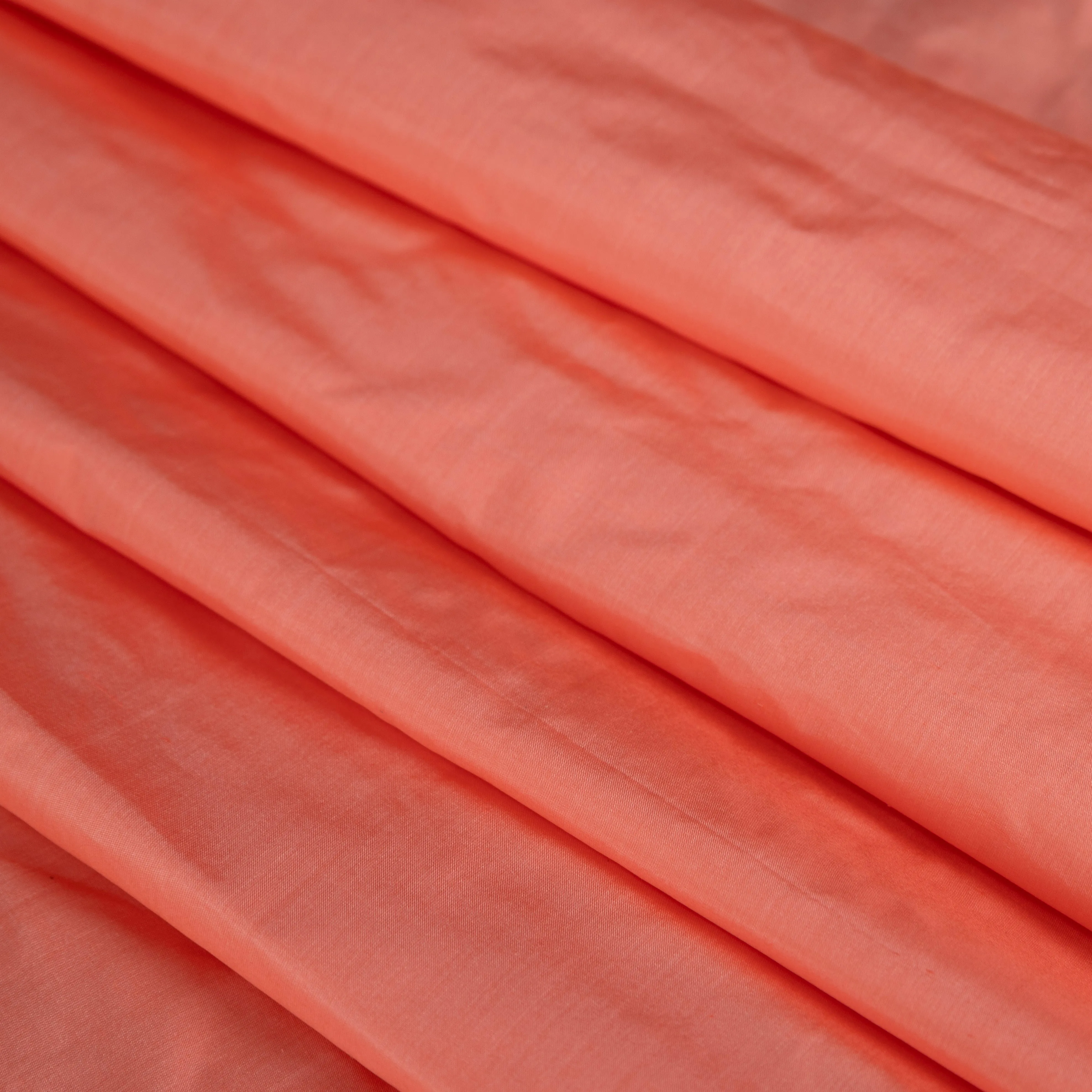 Salmon & White Silk Lutestring- $20.00 yd.