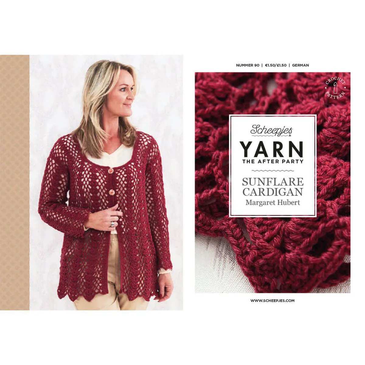 Scheepjes YARN The After Party Patterns - 90 Sunflare Cardigan