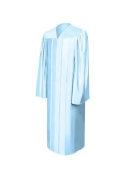 Shiny Light Blue Bachelors Graduation Gown - College & University