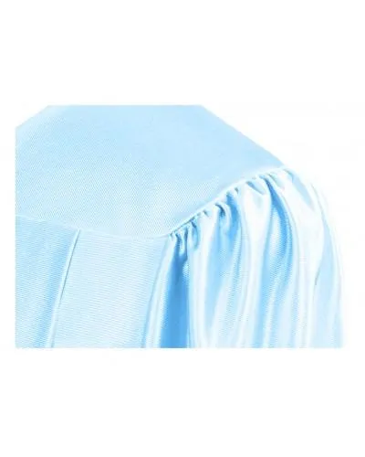 Shiny Light Blue Bachelors Graduation Gown - College & University