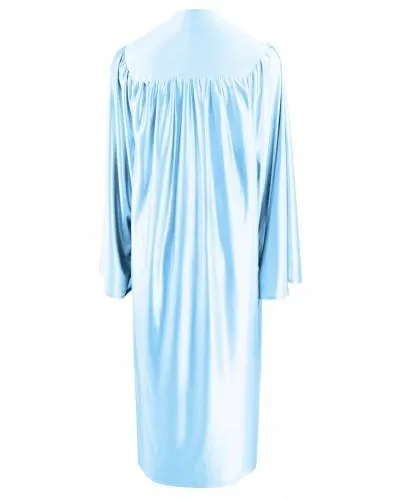 Shiny Light Blue Bachelors Graduation Gown - College & University
